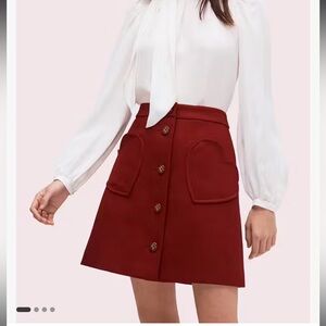 Kate Spade Red Heart Pocket Skirt